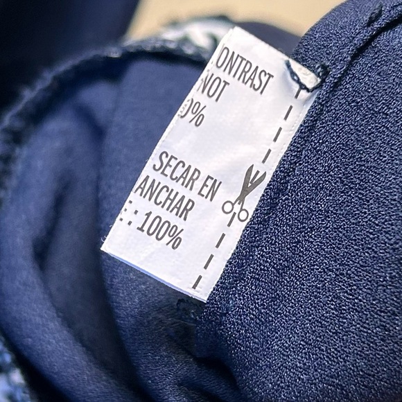 Anthropologie Endless Rose Navy and White Mini Dress - Picture 5 of 5